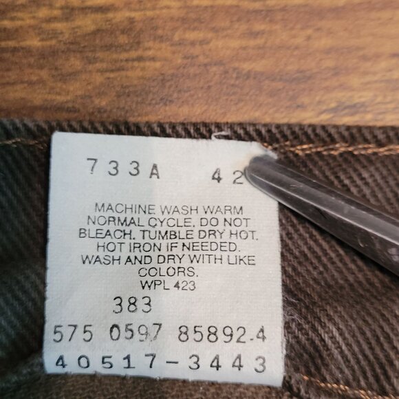 Vtg Levi's Jeans 517 Bootcut Orange Tab USA Tag 38x32 Measures 36x32 Green - Picture 6 of 11